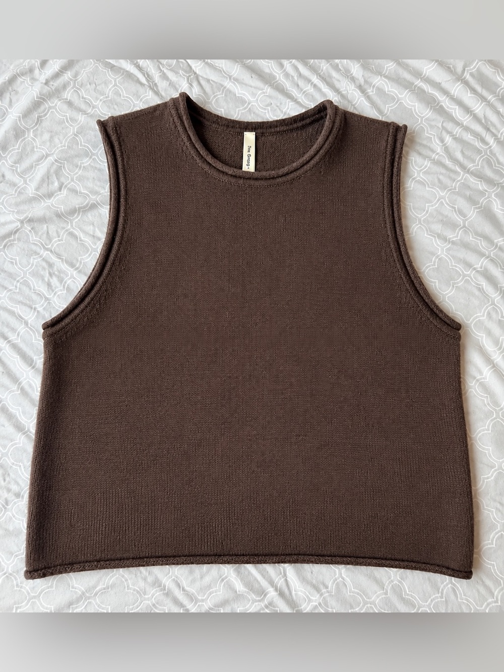Aritzia Barton 💯 Cashmere Brown Sweater Vest - Size Medium